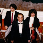 Al termine di un concerto. 1980 (circa)