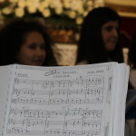 Lo spartito, scritto da Filippo Veniero, di uno dei brani riprodotti durante il concerto